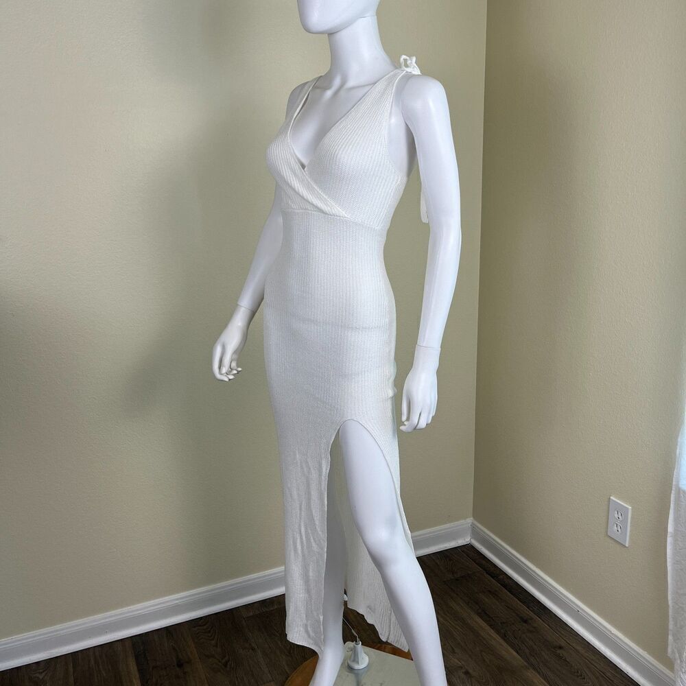 L*Space Women's Size S Cream Kihei Knit Maxi Dress NEW Cover Up Pullover Resort - Picture 9 of 15